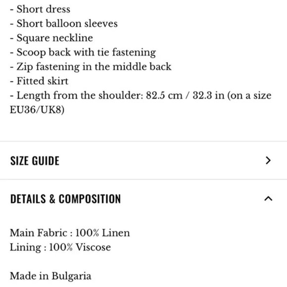 Sezane Armida Dress size 4 black linen - Picture 2 of 7